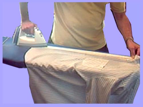Ironing a shirt body 1