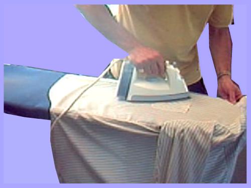 Ironing a shirt body 2