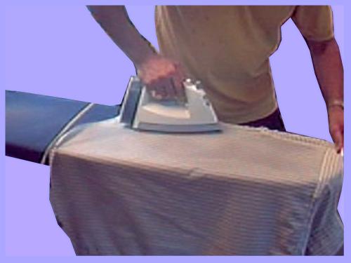 Ironing a shirt body 4